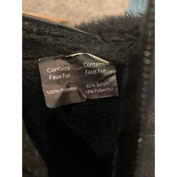 Aquatalia Black Cameron Faux Fur waterproof Wedge Bootie BOOTS sz 6.5 - Picture 5 of 11